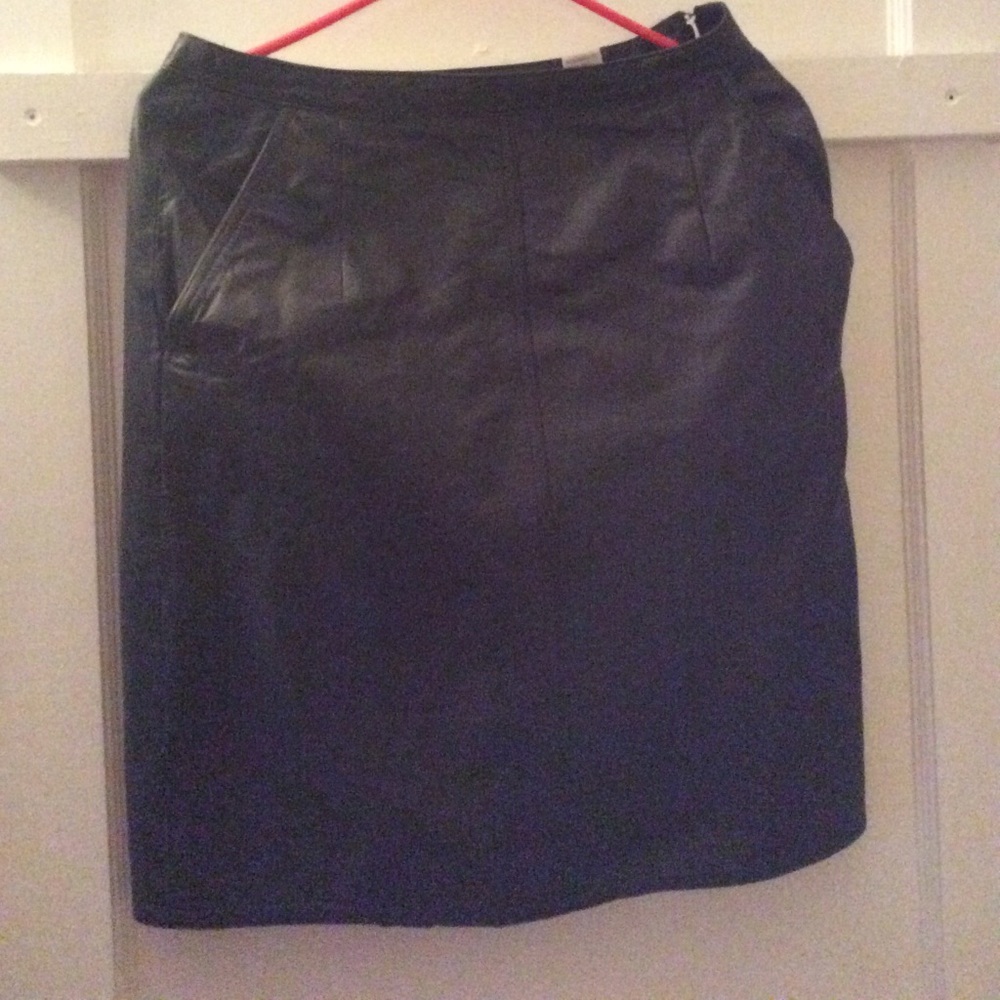 Vintage black Leather skirt Cheryl Tiegs